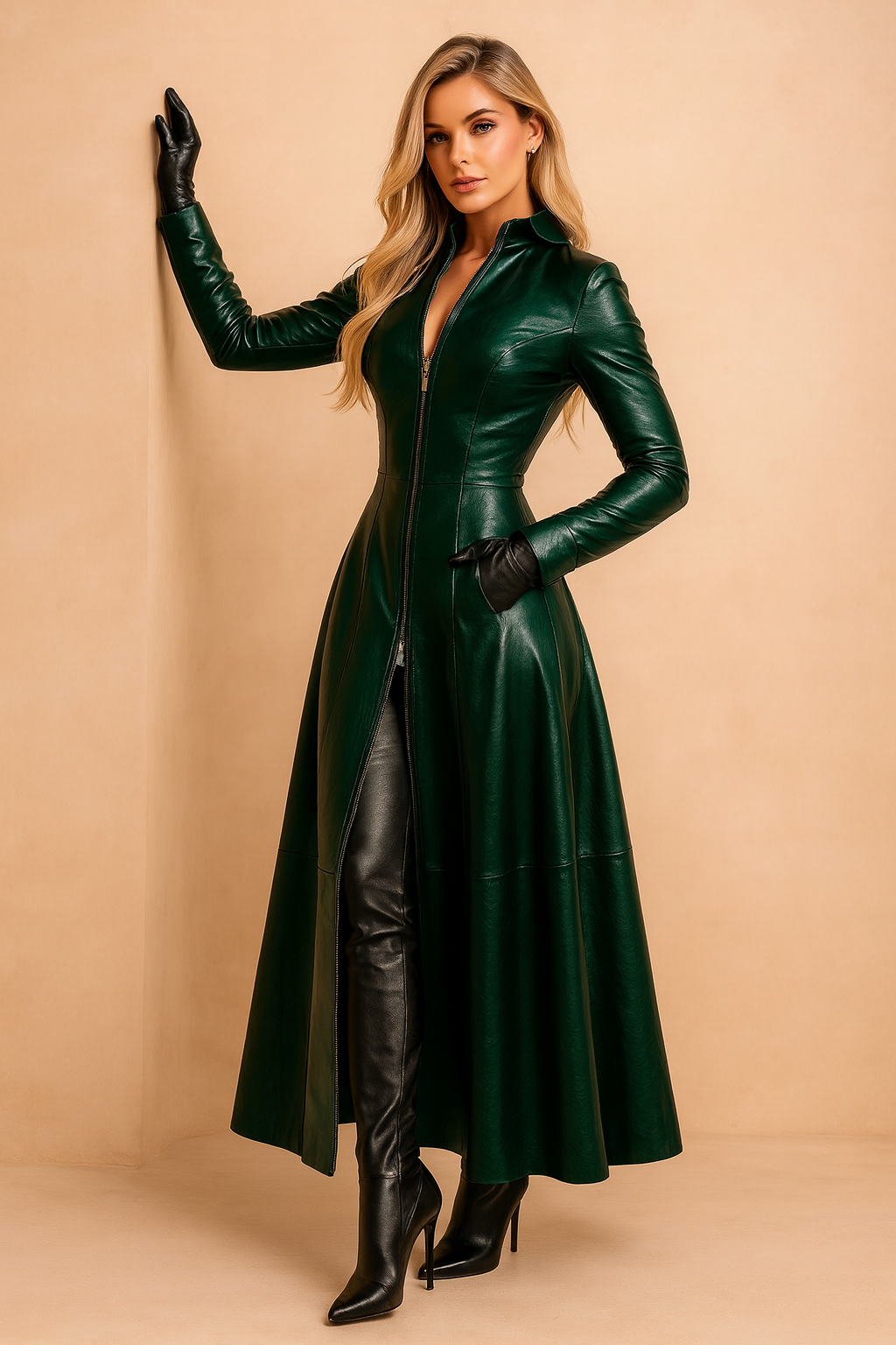 Scarlett | Tailored Zip-Front Longline Statement Jacket